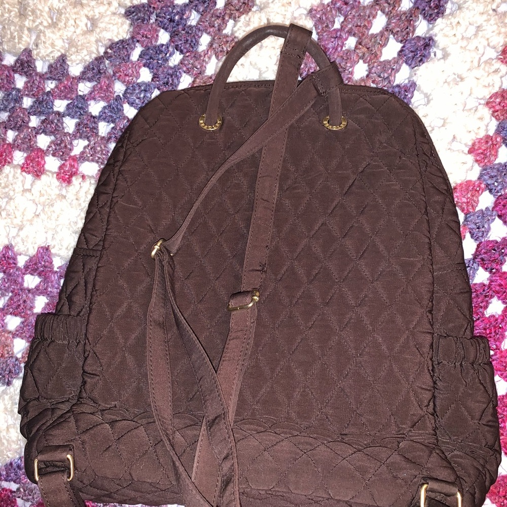 Vera Bradley backpack brown quilted pattern - Picture 4 of 16